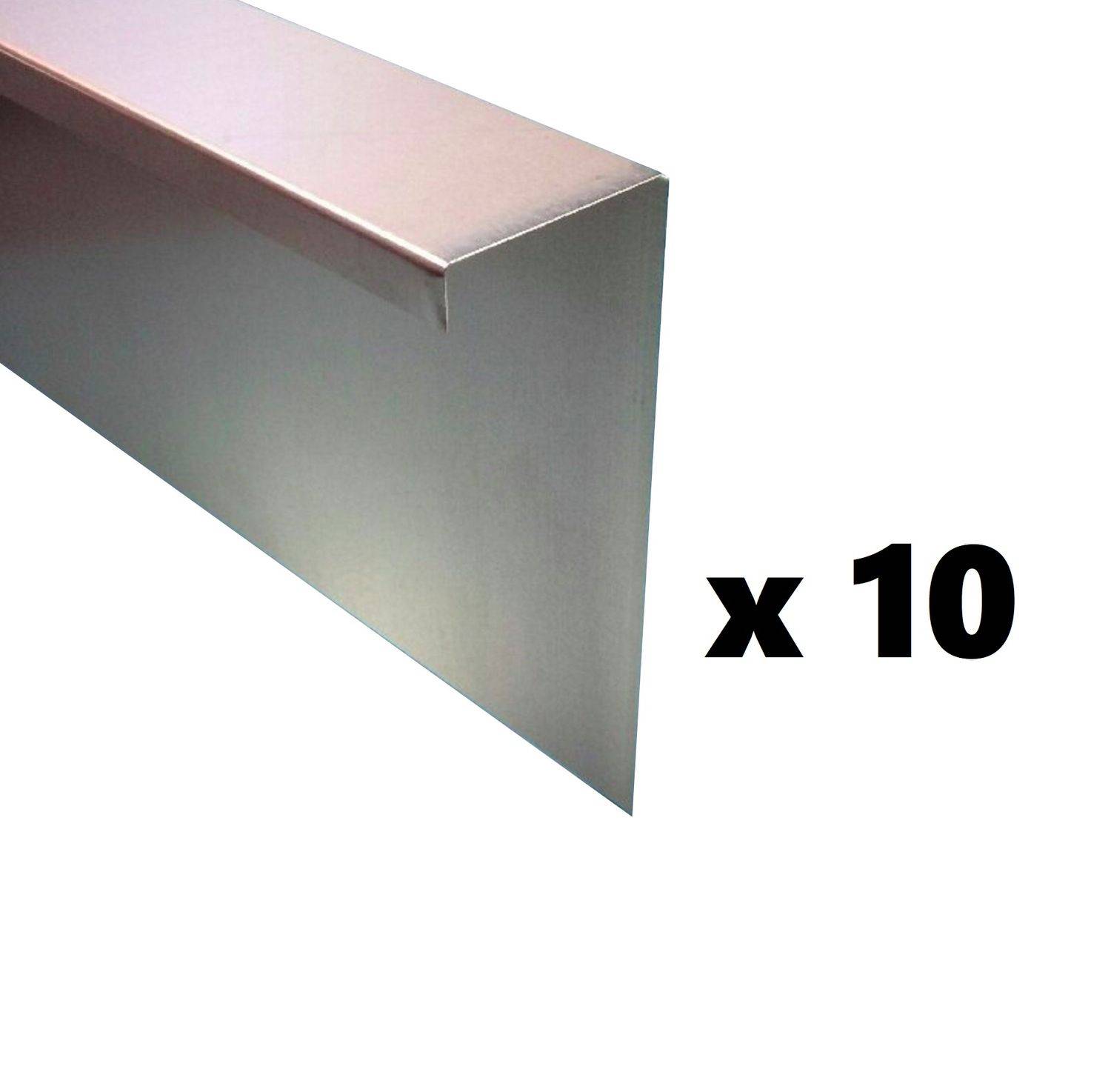 10er Set Schneckenzaun aus verzinktem Stahlblech 25cm hoch 10m lang | Schneckenblech