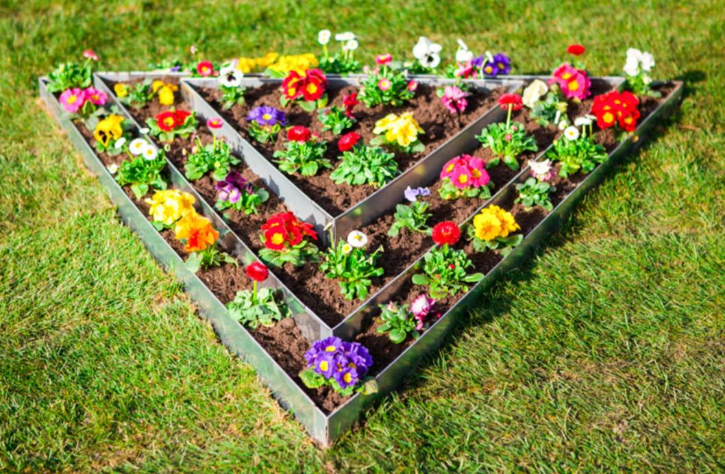 Blumenpyramide [3 Stk: 120 x 13,5cm] | Baumumrandung | Pflanzringe | Beeteinfassung