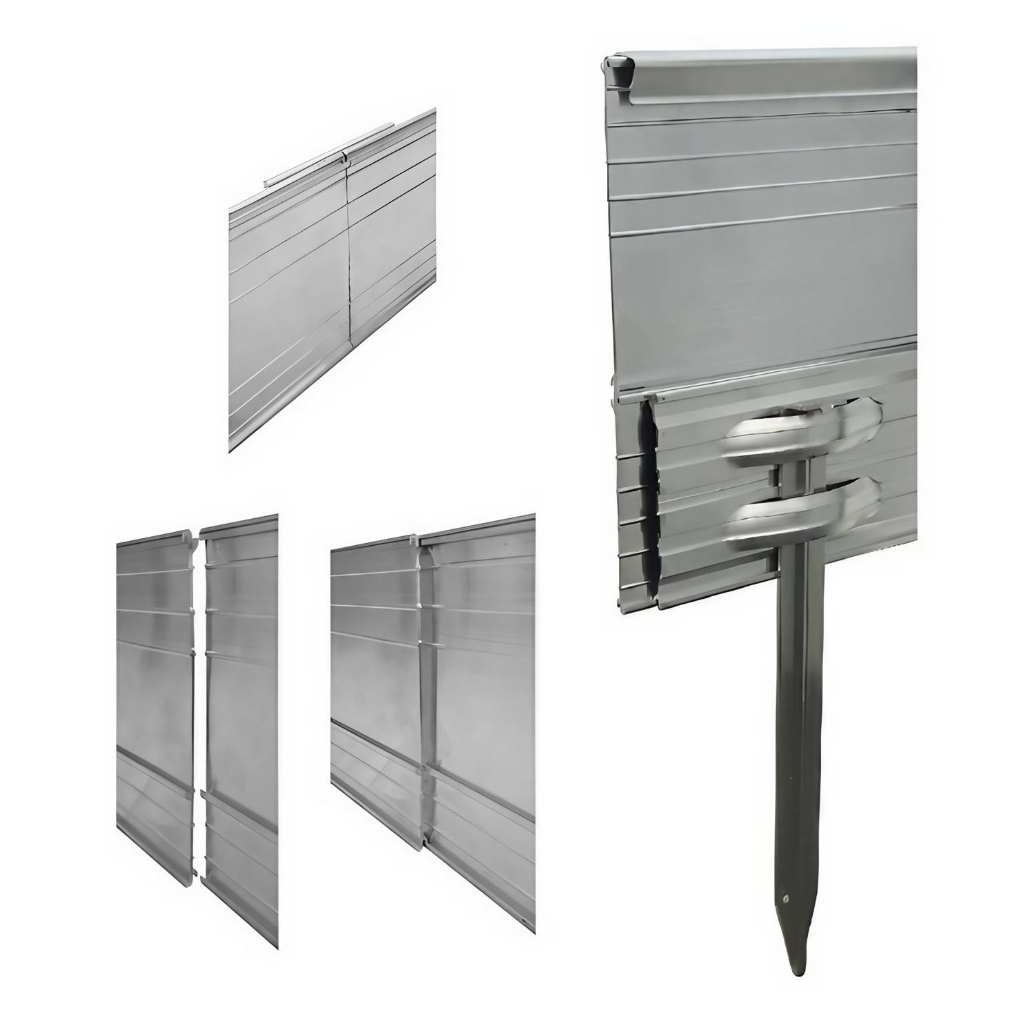 Set Ultra Starke Alu Rasenkanten 10cm x 200cm | Beeteinfassung | Beetumrandung