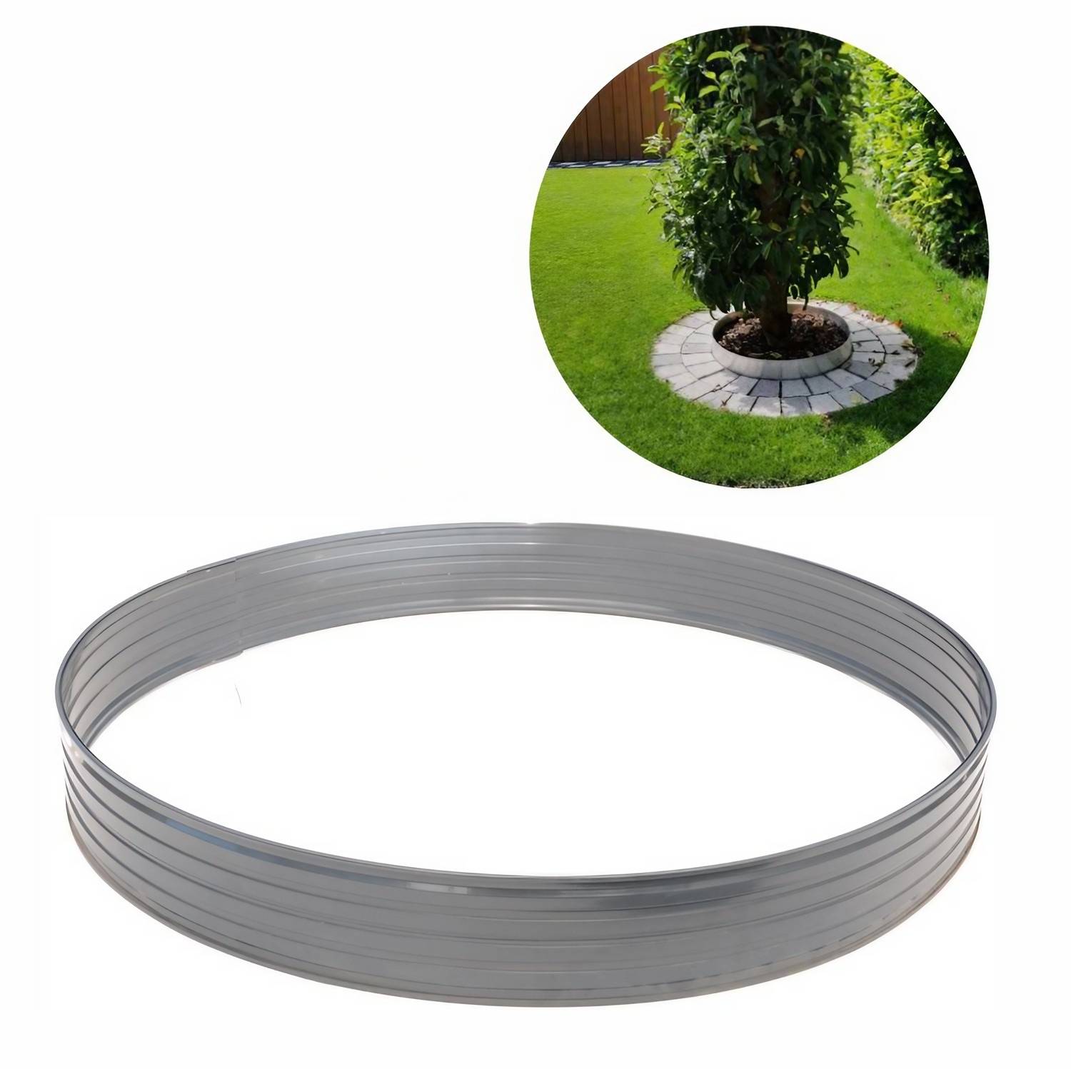 Baumring aus Alu Höhe 100 mm Durchmesser 1.2 m | Baumumrandung | Pflanzringe