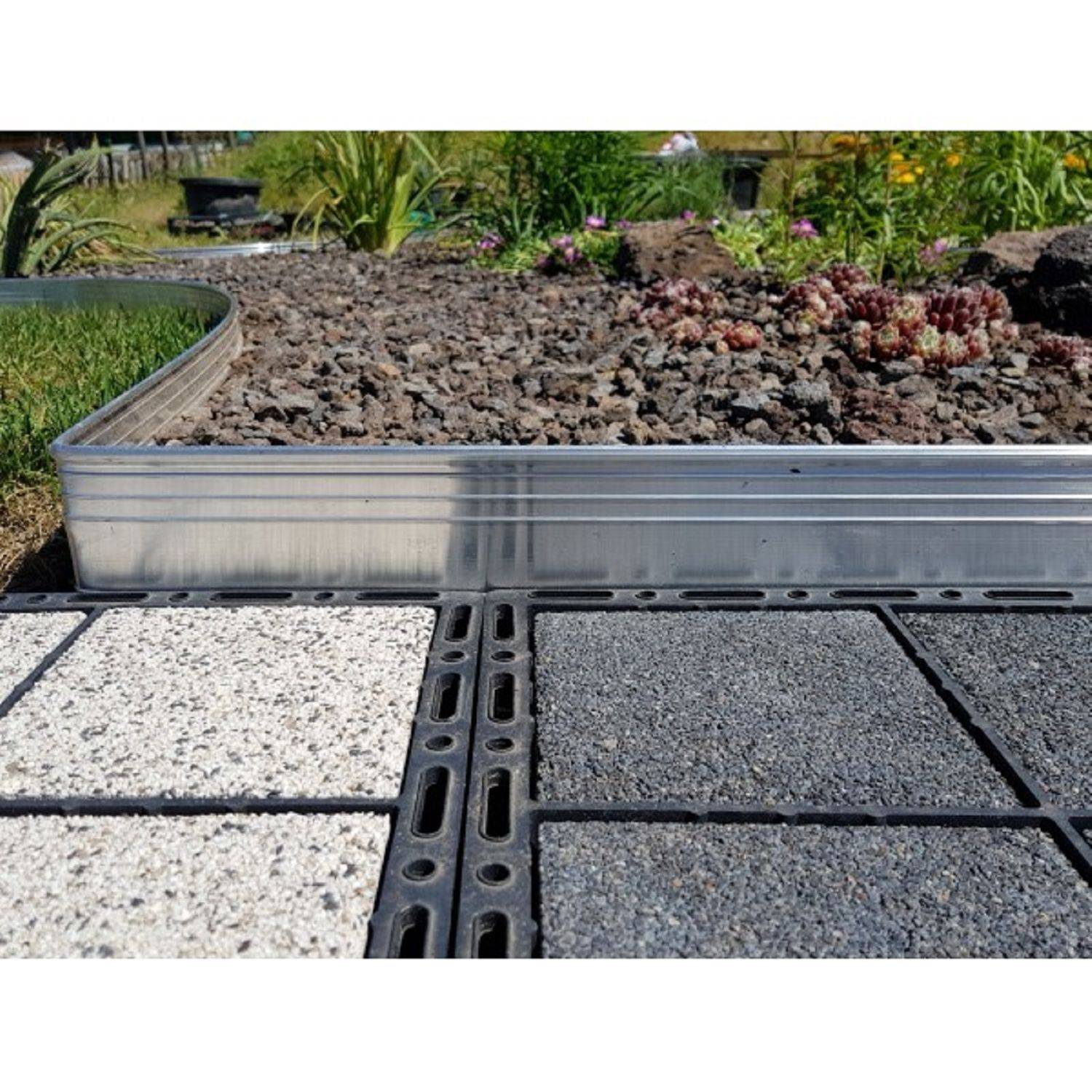 Eckwinkel 270grad für Ultra Starke Alu Rasenkante 24cm | Beeteinfassung | Beetumrandung