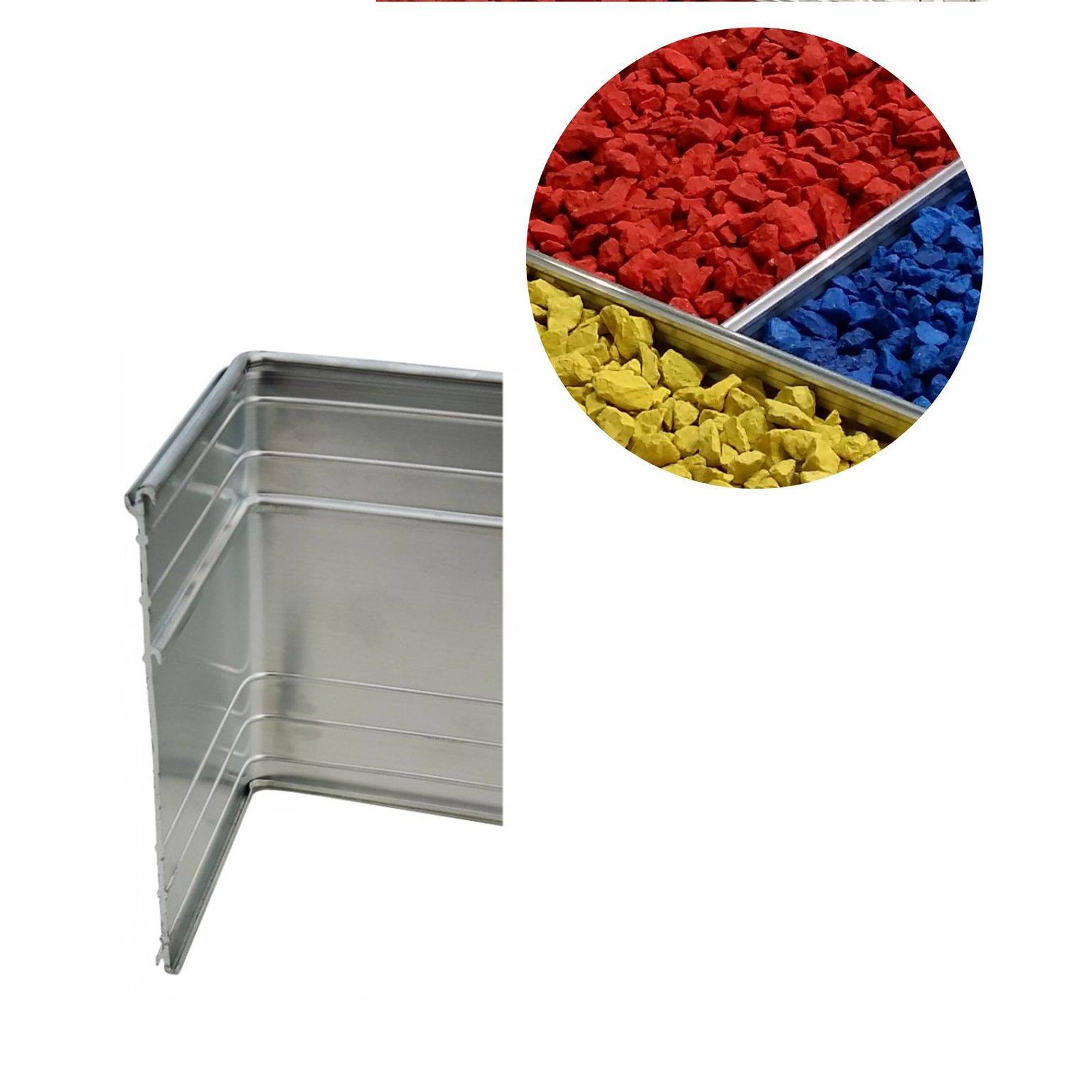 Eckwinkel 270grad für Ultra Starke Alu Rasenkante 24cm | Beeteinfassung | Beetumrandung