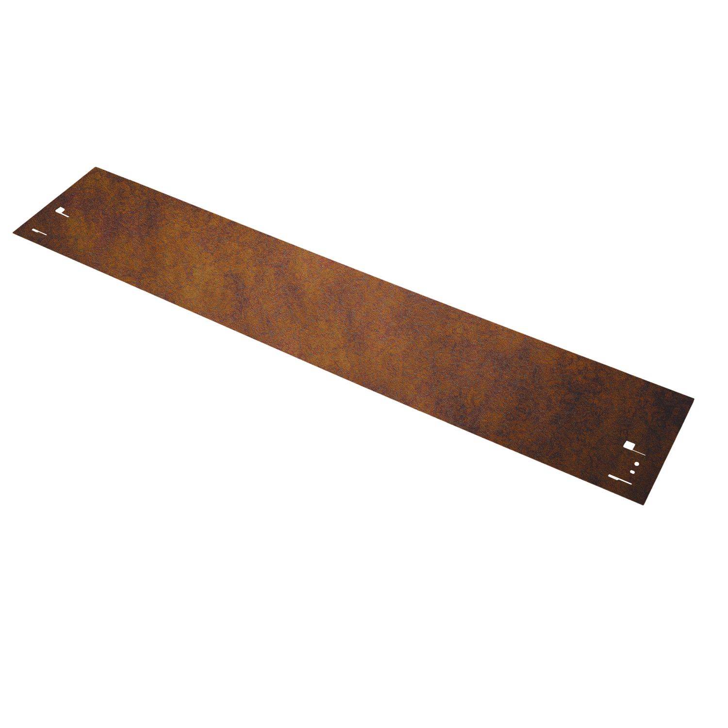 10er Set Rasenkante Cortenstahl 70 cm lang, Beeteinfassung - Metall feuerverzinkt, Width:13.5 cm