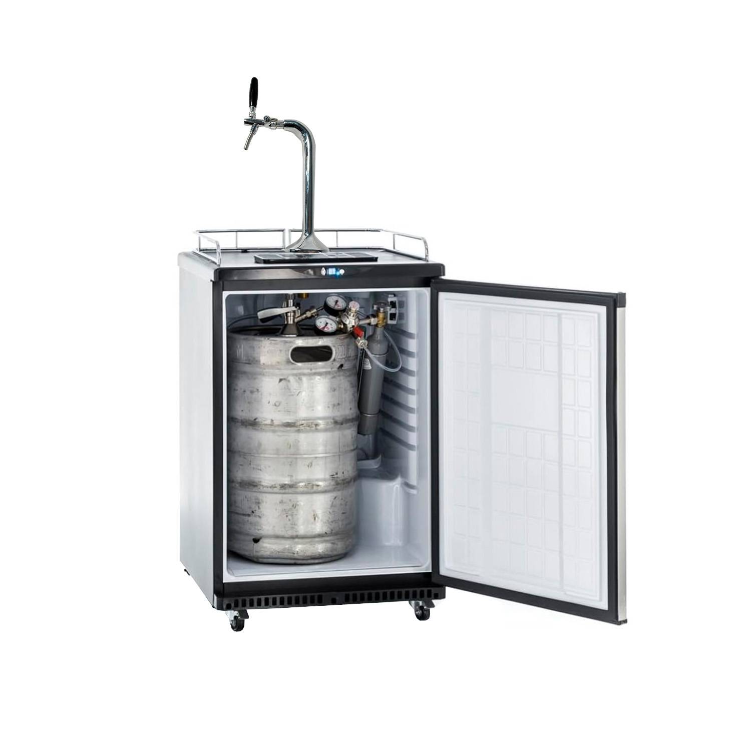 Fassbierkühlschrank bis zu 50L Fässer (Bierbar) - inkl. Schanksäule Elegant und Kompensatorhahn