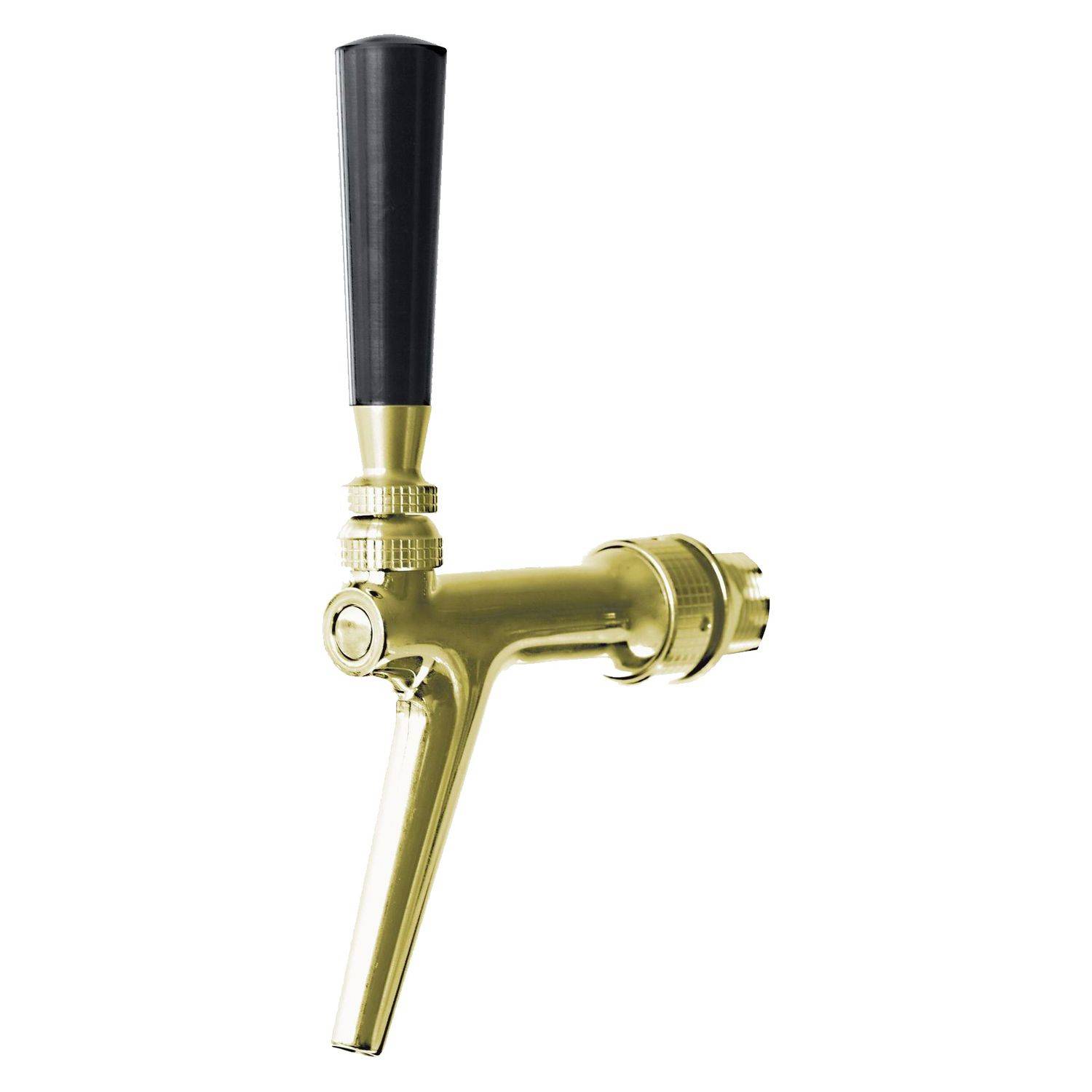 Kolbenschankhahn BA1000 aus Chromnickelstahl, PVD-Goldfarben