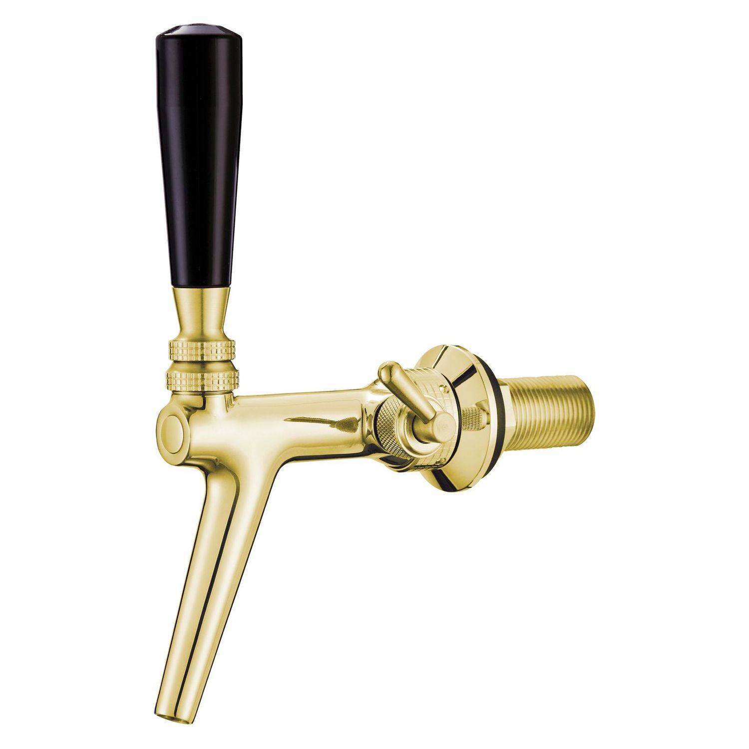 Kompensatorhahn aus Chromnickelstahl mit Edelstahl-Kompensator, goldfarben