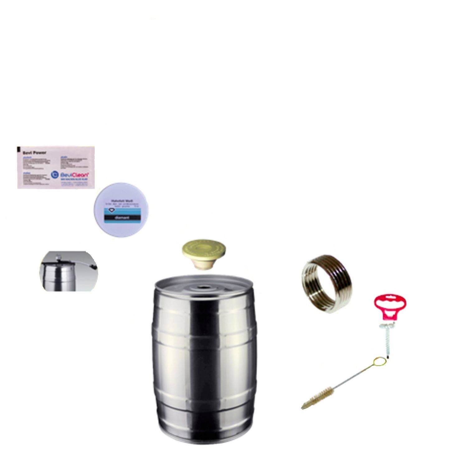 Reinigungsset Easy klein, für nw 7mm, brush:Flach und Kombi, Detergent:Bevi Power Pulver Sauer