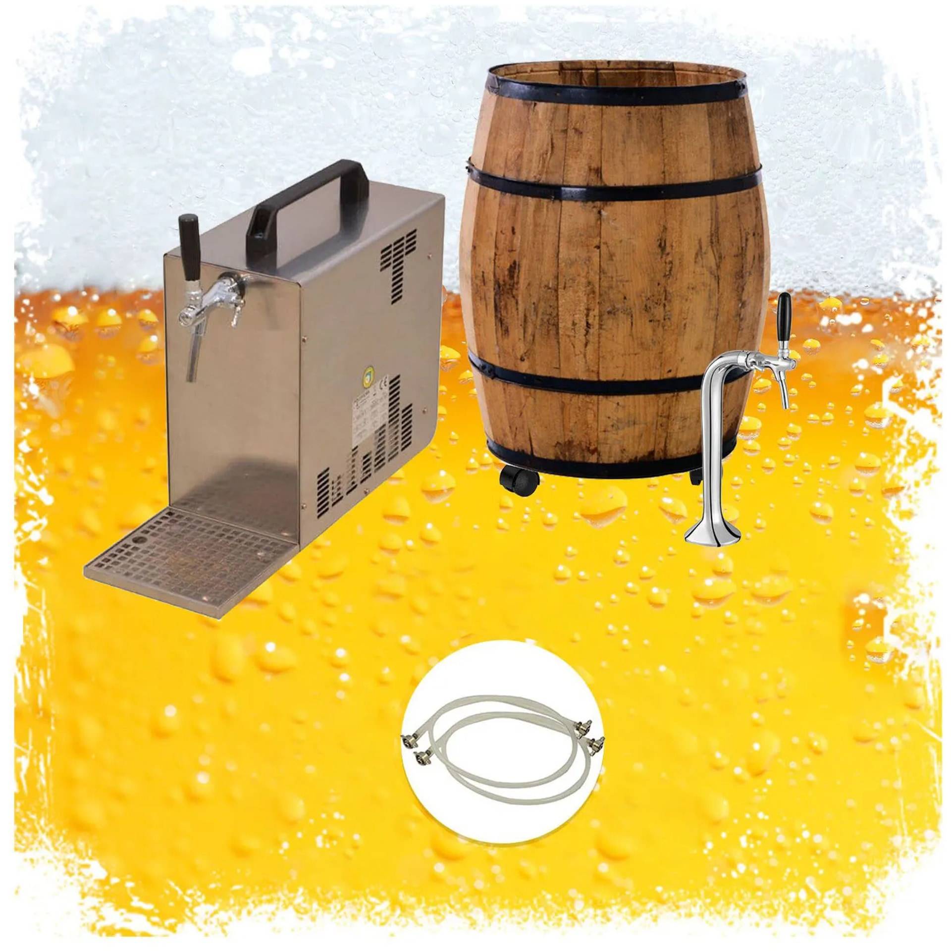 Komplett Set - Zapfanlage Bierzapfanlage Mobile Bierbar - BARRIQUE Zapfkopf Korb