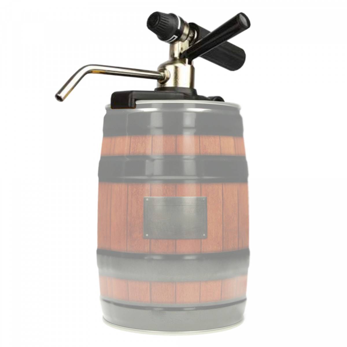 Bierfass Adapter, Bierzapfgerät für 5 Liter Fässer CO2 - Party Star Deluxe