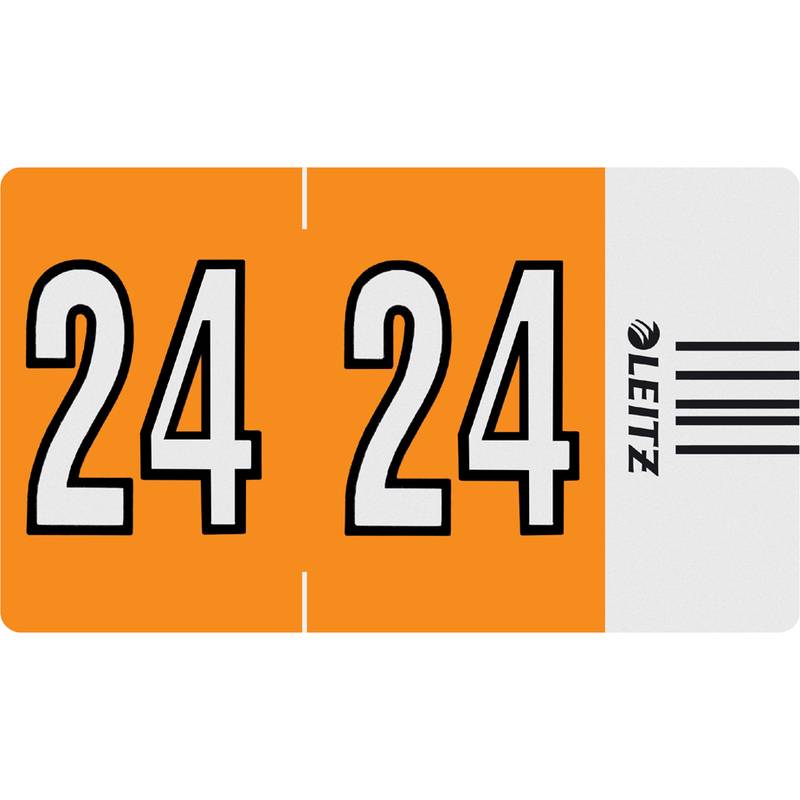 LEITZ Jahressignal Orgacolor "24", auf Streifen, orange
