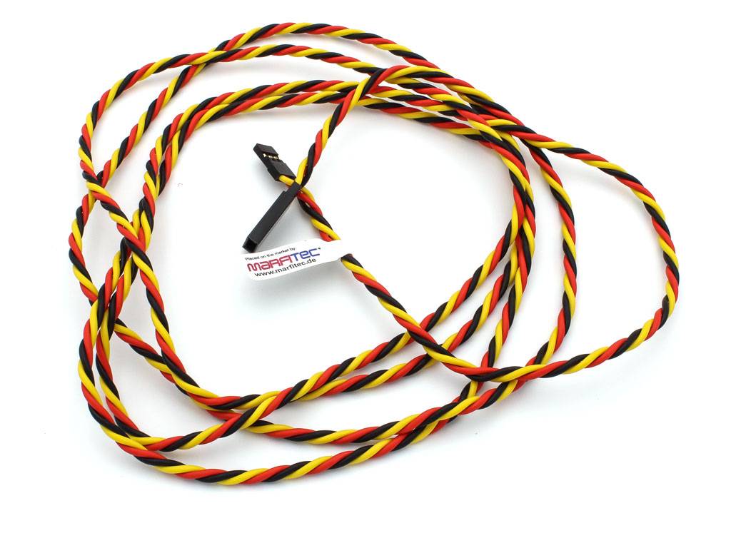 6 Stück JR Servokabel Verlängerung twistet 200 cm lang (male/female)