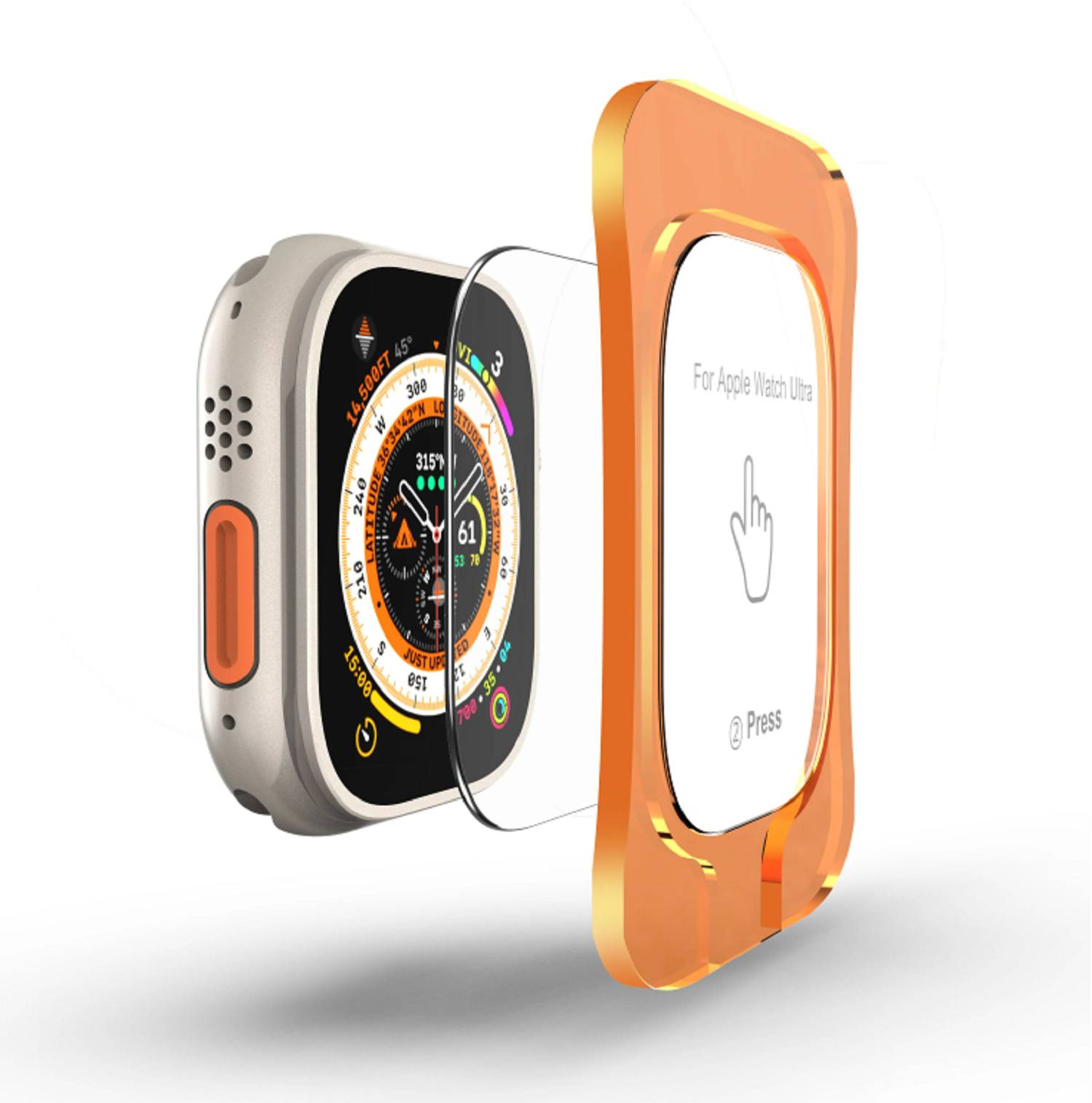 4x 9H Panzerhartglas für Apple Watch Ultra 2 49 mm 3D KLAR Displayglas Schutzglas Displayschutz Tempered Panzerglas