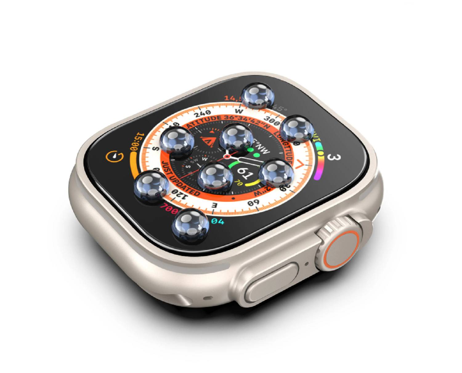 6x 9H Panzerhartglas für Apple Watch Ultra 2 49 mm 3D KLAR Displayglas Schutzglas Displayschutz Tempered Panzerglas