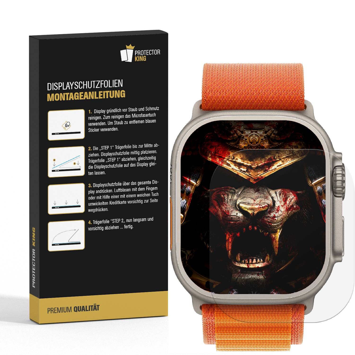 2x 9H Panzernanoglas für Apple Watch Ultra 49mm MATT FLEXIBLER Displayschutz Schutzglas Panzerglas Schutzfolie Panzeschutzglas Glasfolie