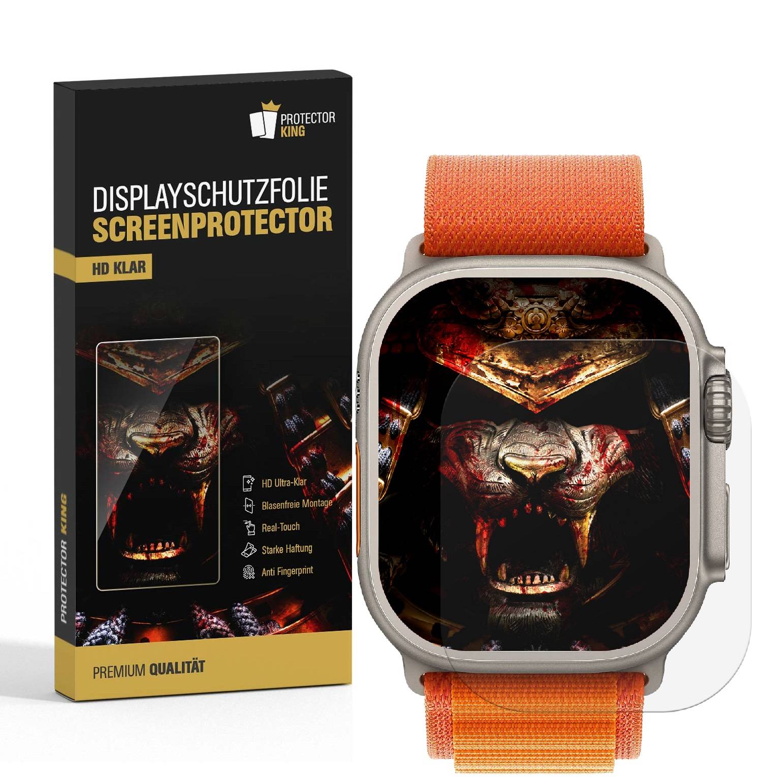 2x Displayschutzfolie für Apple Watch Ultra 49mm PREMIUM Displayschutz Schutzfolie 3D KLAR Folie