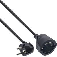InLine Strom-Verlängerung Schutzkontakt Stecker gewinkelt/Buchse - schwarz - 20m
