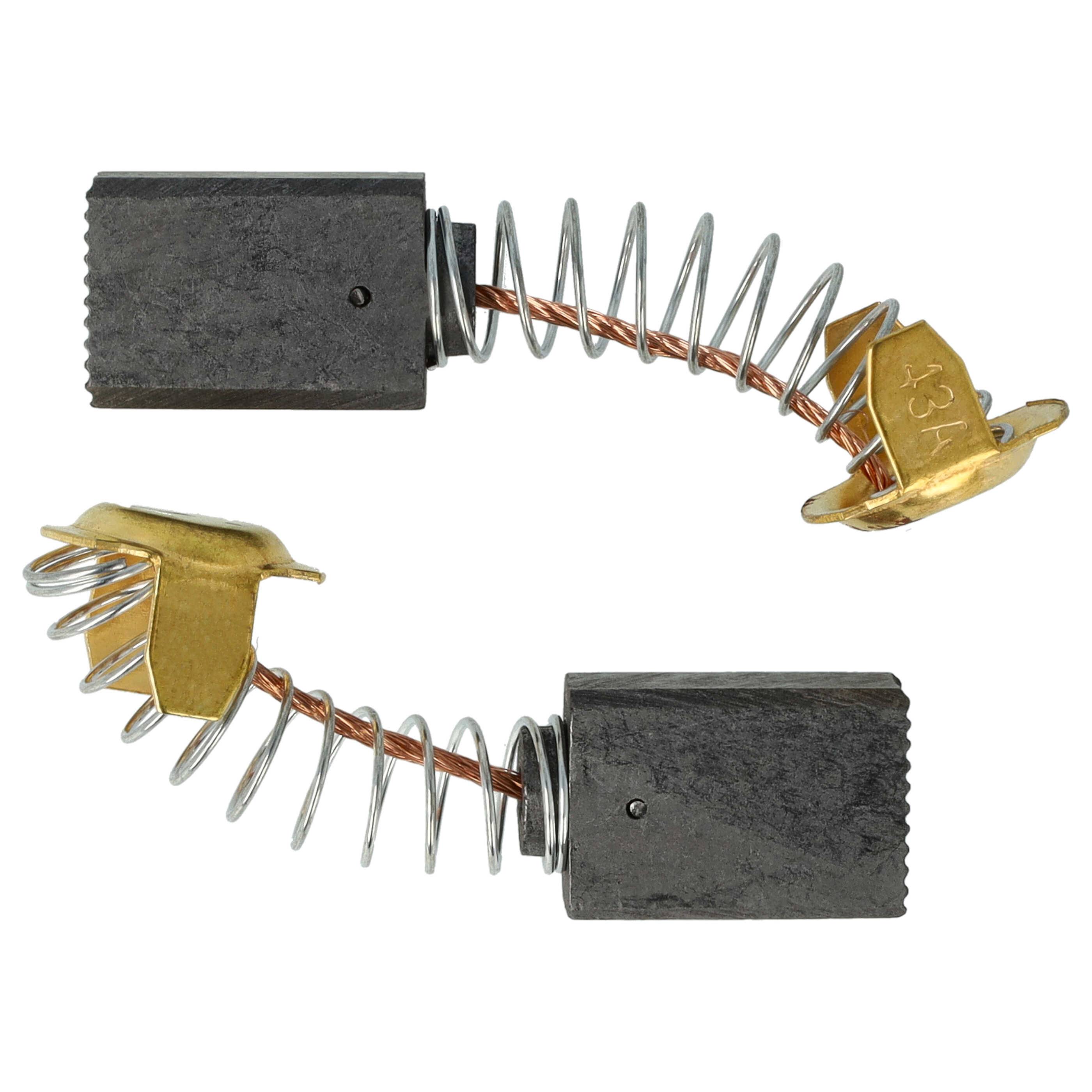 vhbw 2x Kohlebürste 16 x 11 x 7 mm kompatibel mit FERM NLE 850 RHD Winkelschleifer + Feder