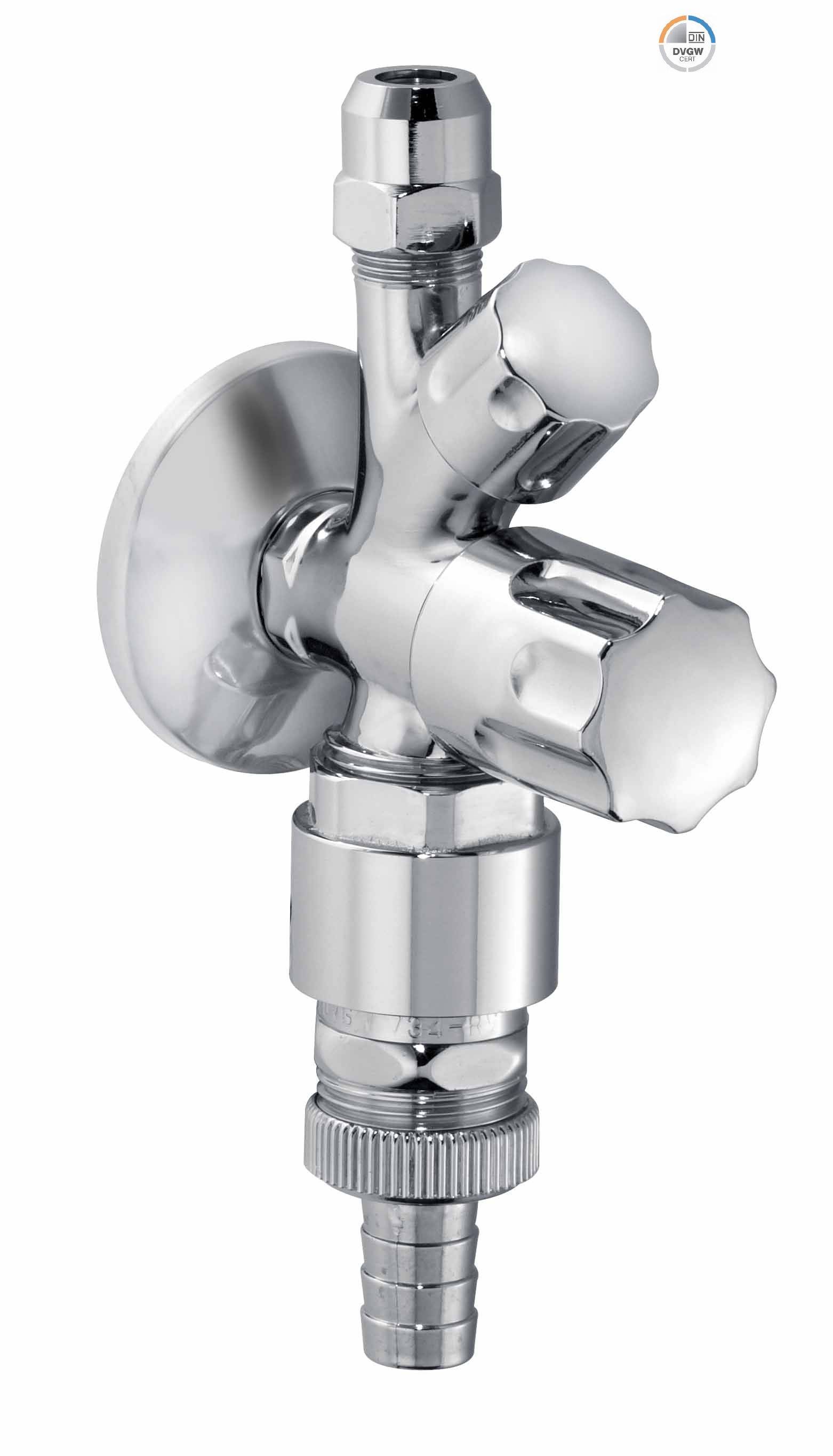 Schlösser 1/2" x 10 Kombi-Eckventil m.Rohrbelüfter