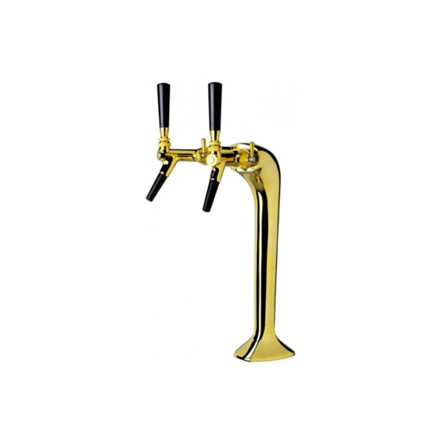 Schanksäule goldfarben 2-leitig, elegant, "Topp-Qualität!" (Paketpreis)