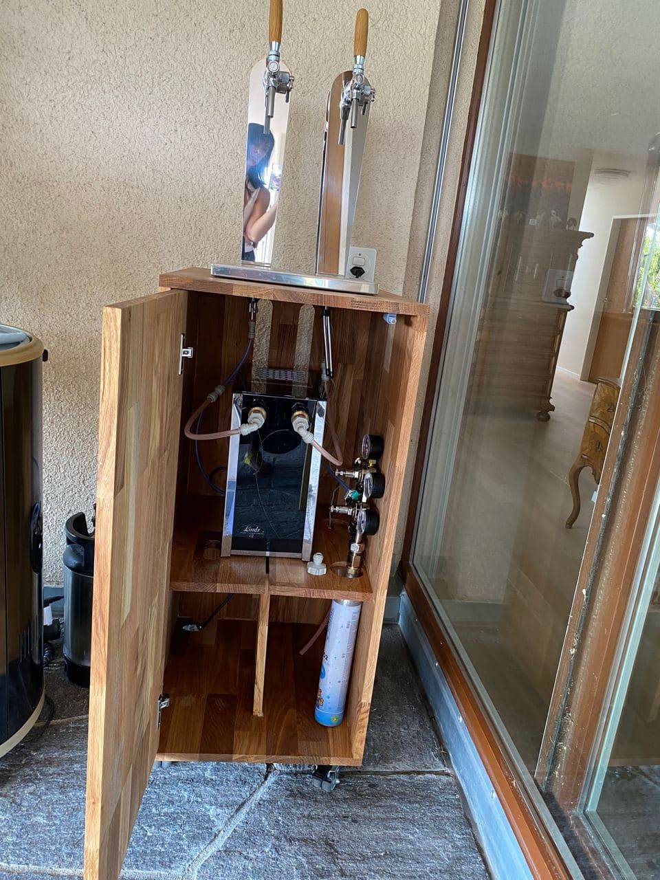 Schanksäule Modell Naked Eichen, 1-leitig