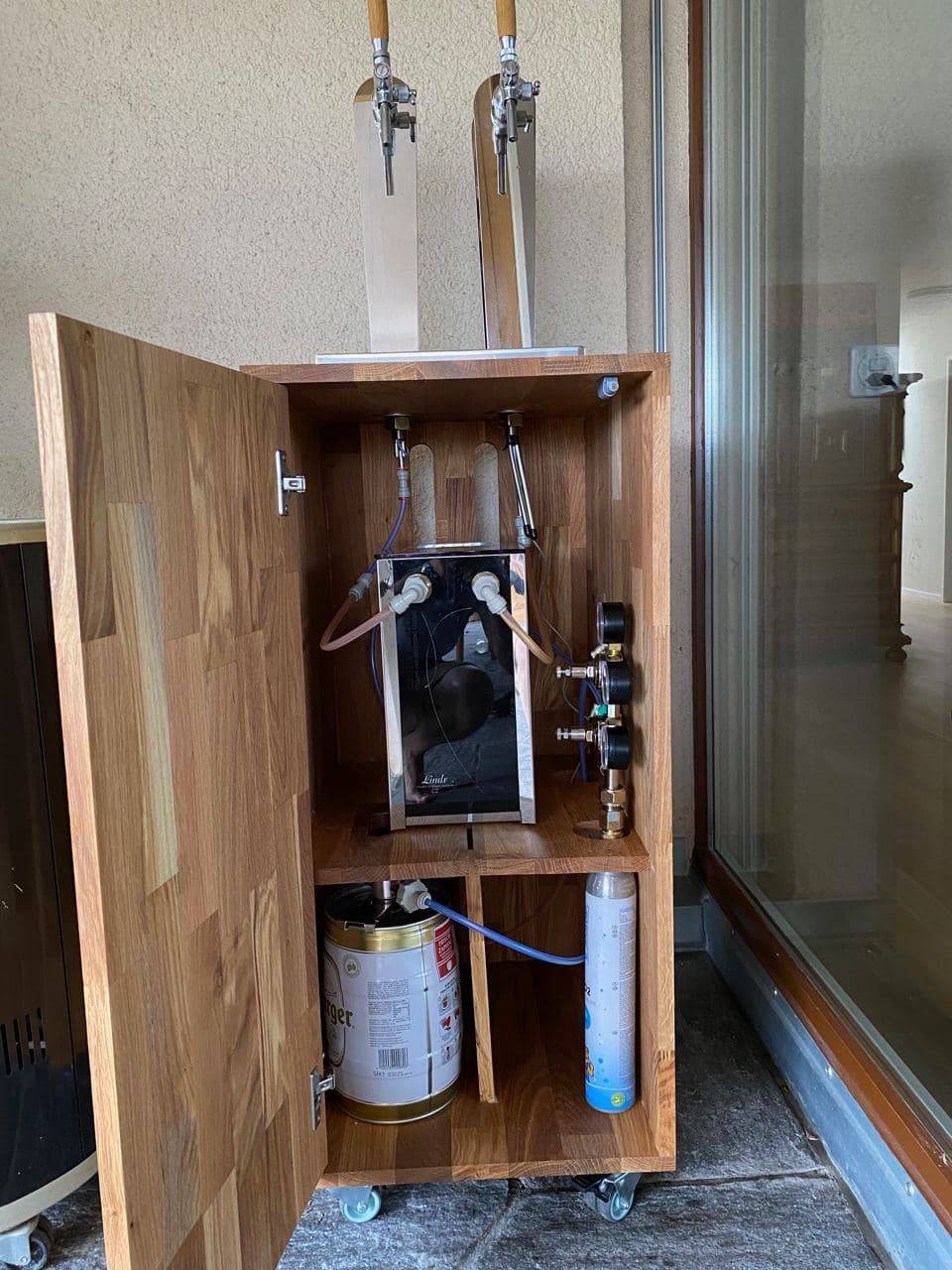 Schanksäule Modell Naked Eichen, 1-leitig