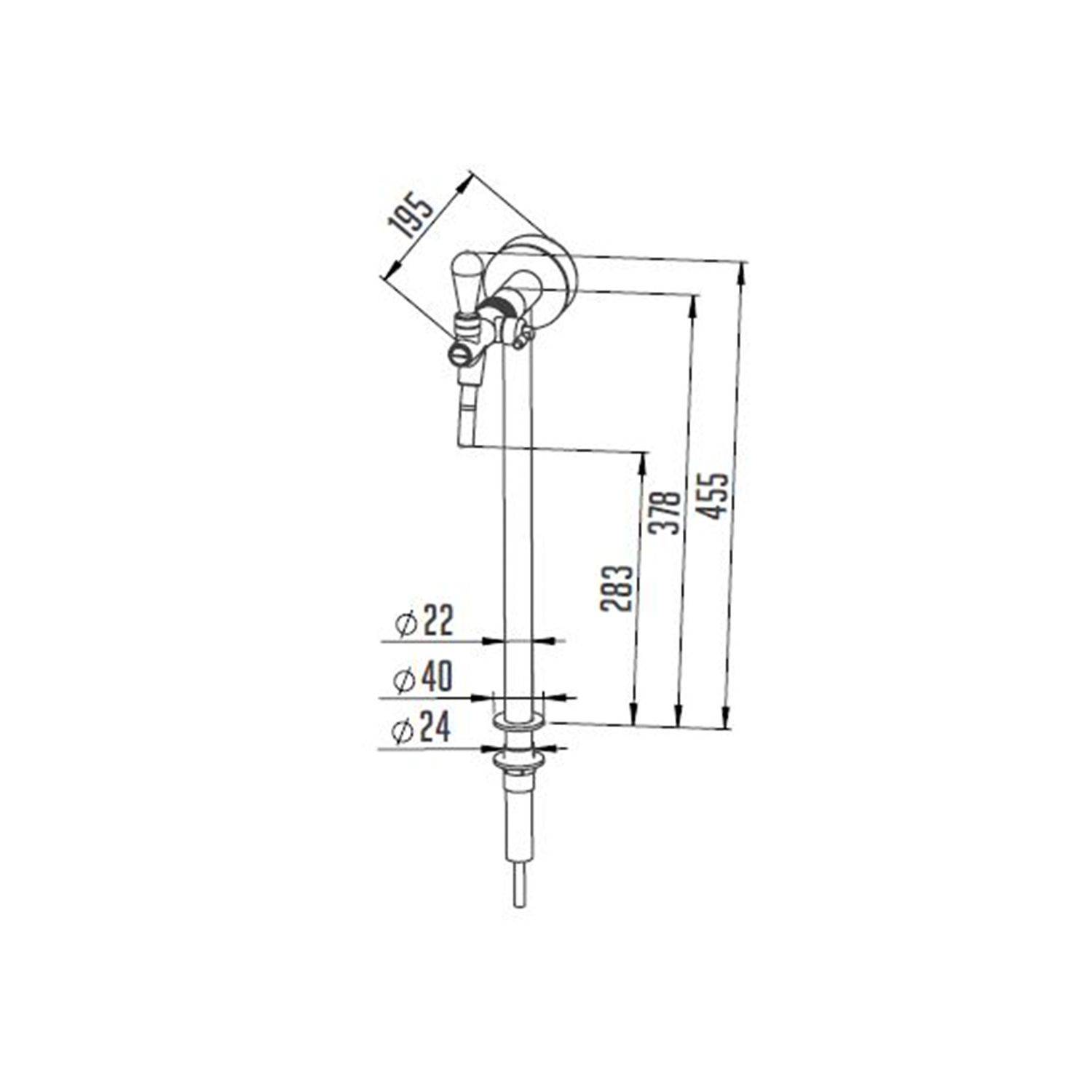 Schanksäule Model Tube, 1-leitig