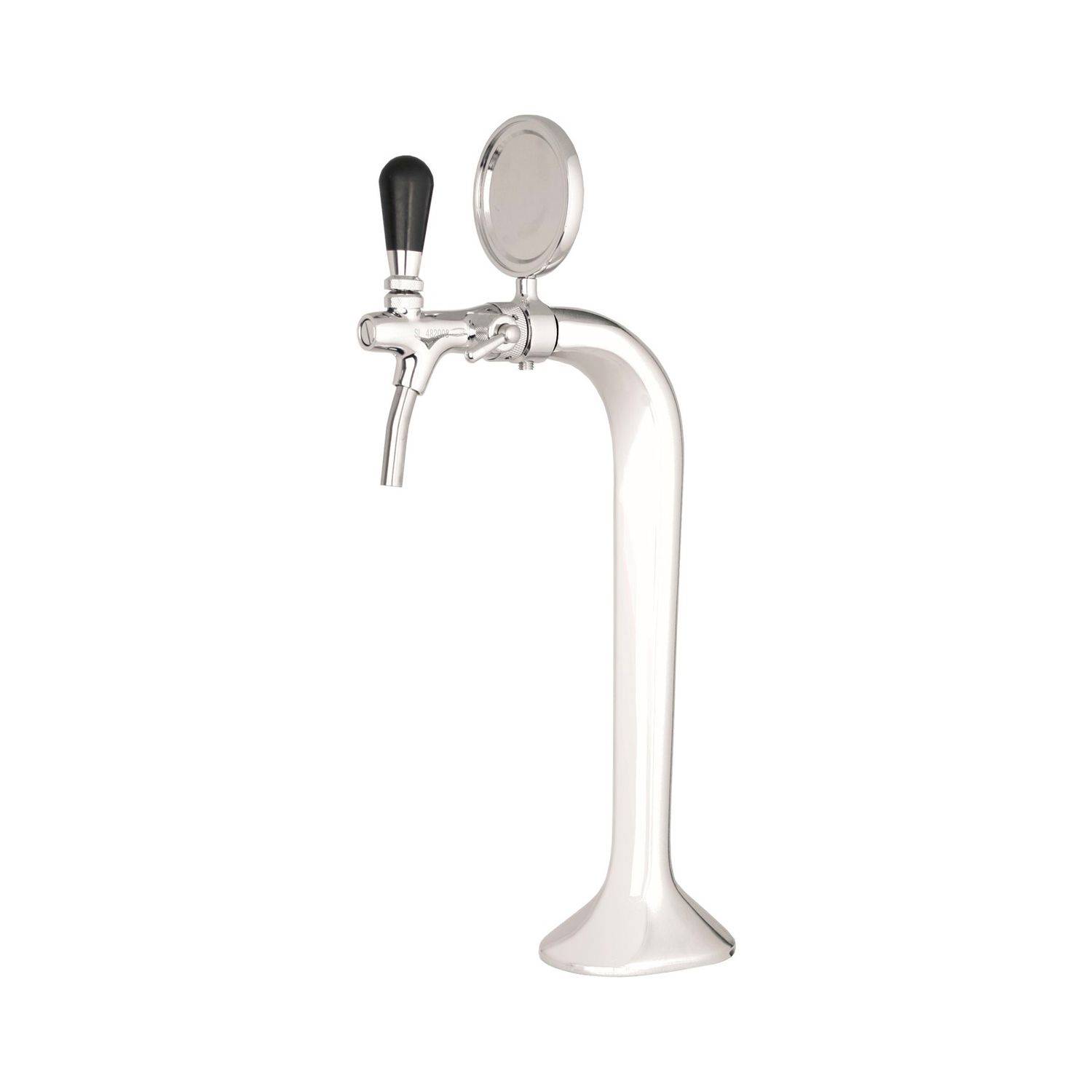 Schanksäule Chrom 1-leitig, elegant, "Topp-Qualität!" (Paketpreis)