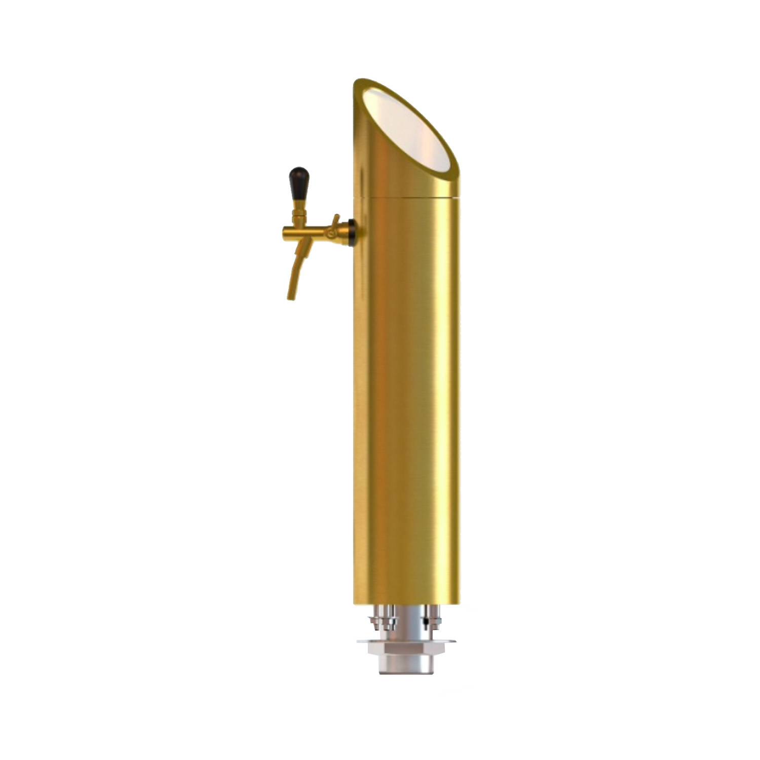 Schanksäule, Modell „Tower“, mit Beleuchtung, TIN-goldfarben 2-leitig - 114 mm Ø
