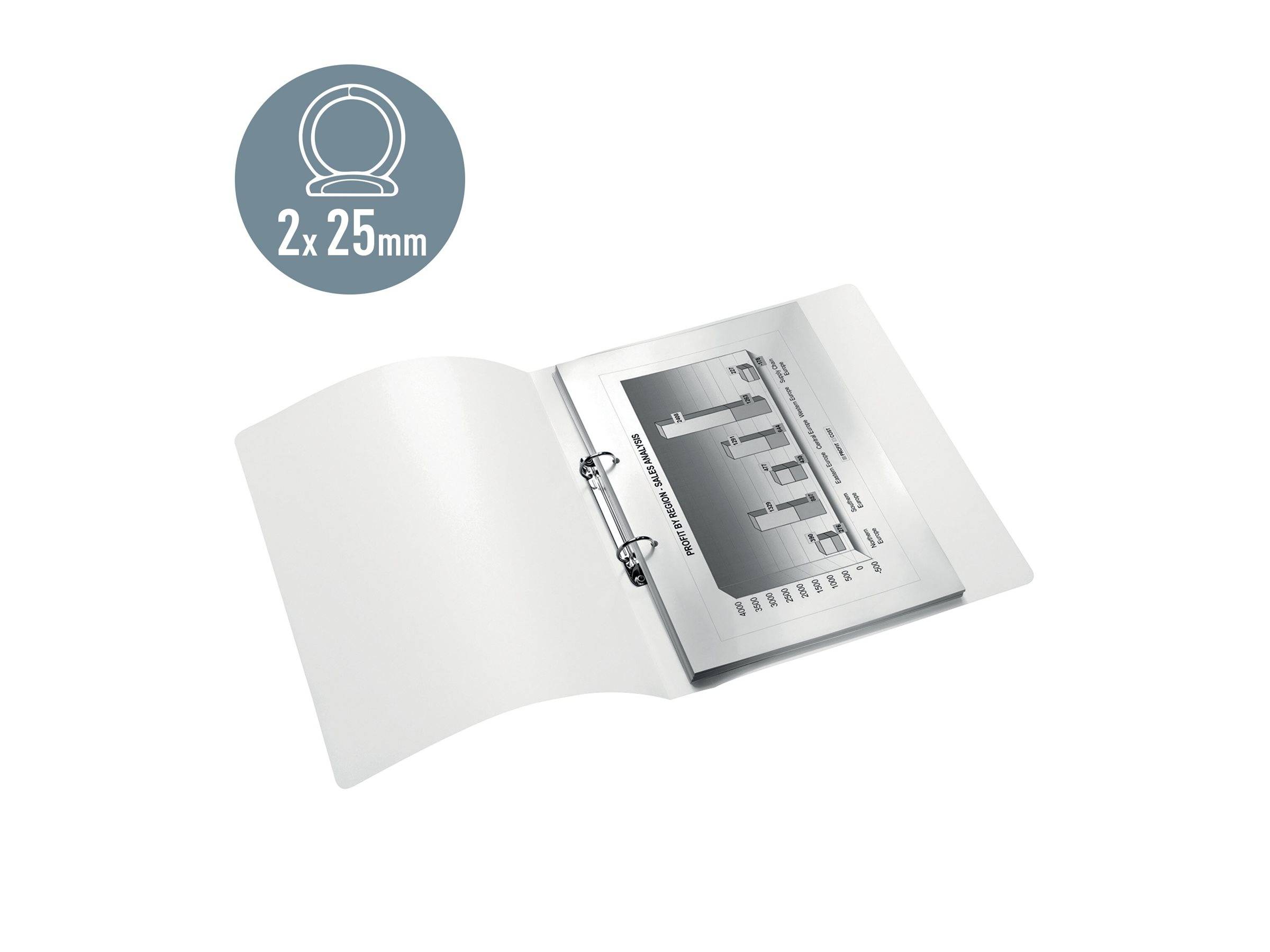 Esselte Leitz WOW - Ringbuch - Rückenbreite: 32 mm - für A4 (210 x 297 mm)