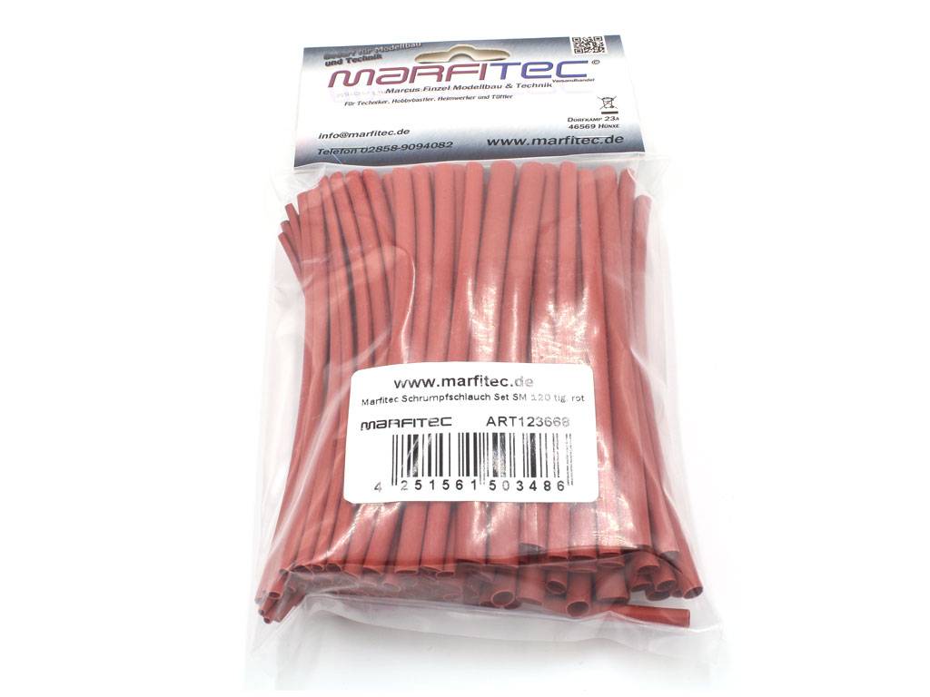 Marfitec Schrumpfschlauch Set SM 120 tlg. rot