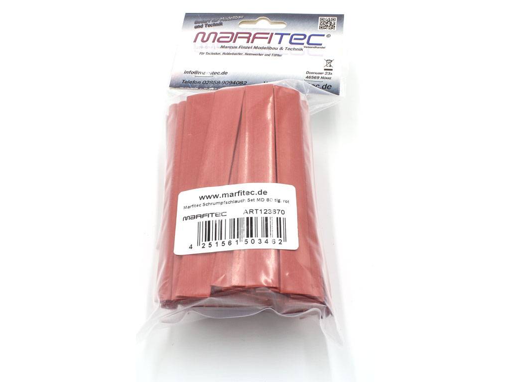 Marfitec Schrumpfschlauch Set MD 160 tlg. schwarz + rot
