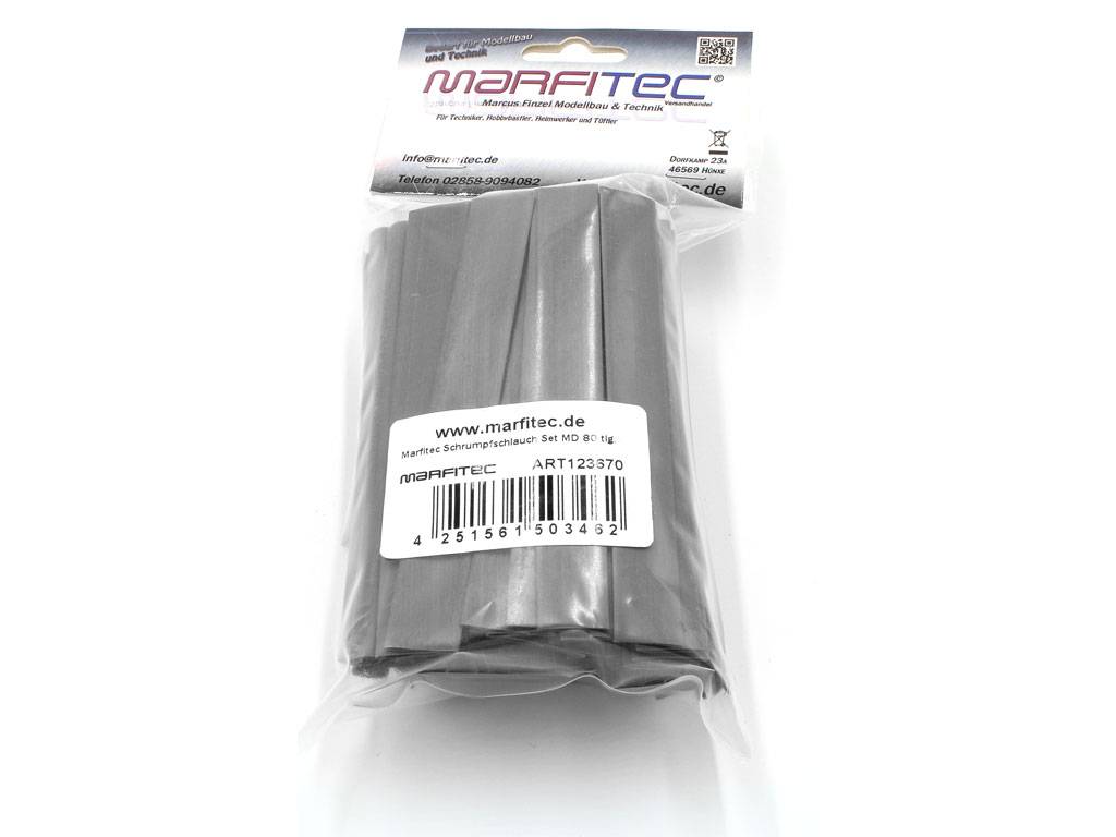 Marfitec Schrumpfschlauch Set MD 160 tlg. schwarz + rot