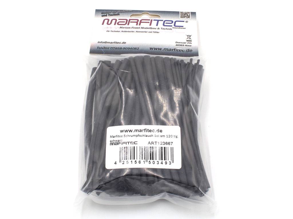 Marfitec Schrumpfschlauch Set SM 120 tlg. schwarz