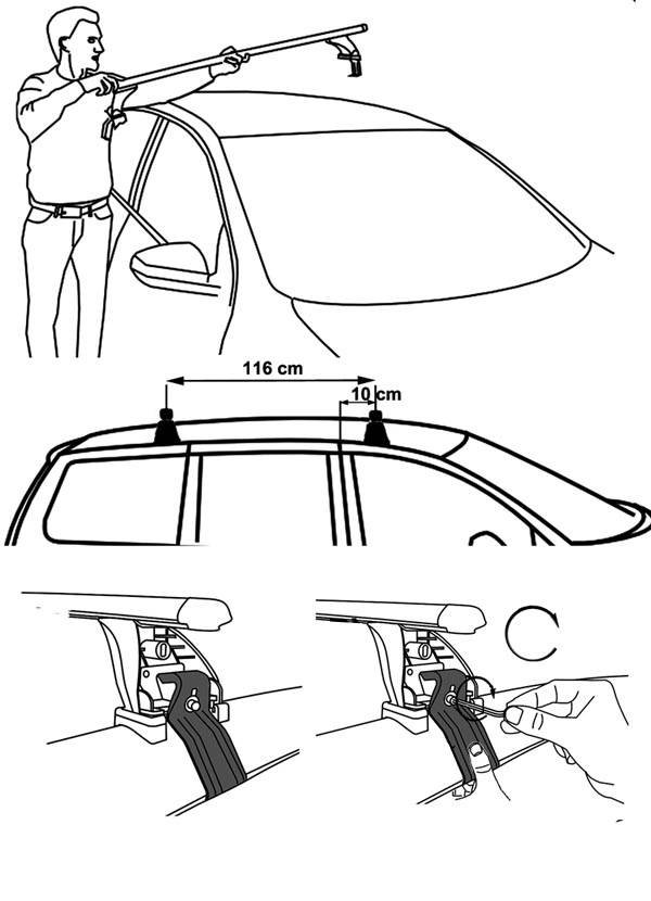 Dachträger Aurilis VDP kompatibel mit für Peugeot 807 (Steilheck 5 Türer) 08/2002-12/2010