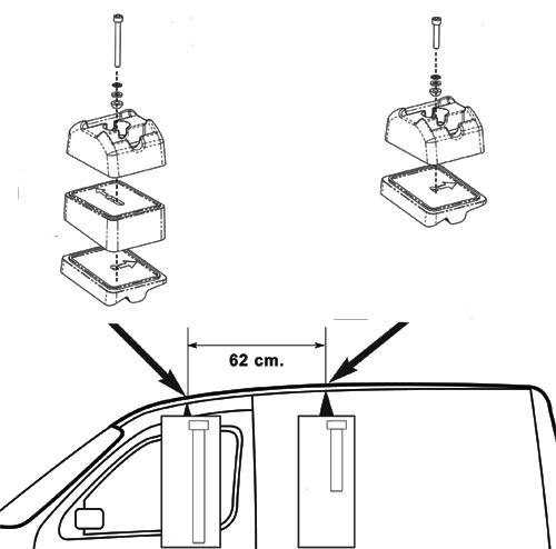 AURILIS PRO Dachträger Dachgepäckträger kompatibel mit für Citroen Nemo ab 2008 2 Stangen
