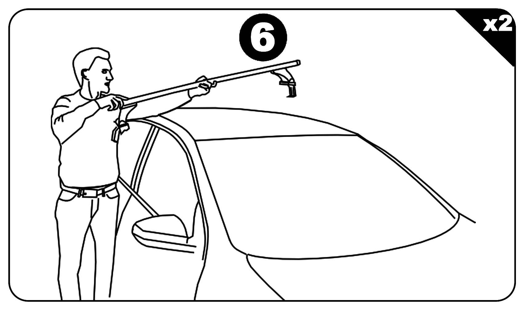 Dachträger AURILIS für Peugeot 206 (5 Türer) 09/1998 - 02/2006
