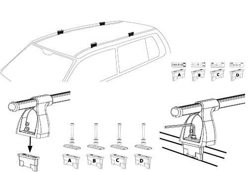Dachträger AURILIS EASY ONE kompatibel mit für Citroen C4 (3/5Türer) 2004-2010
