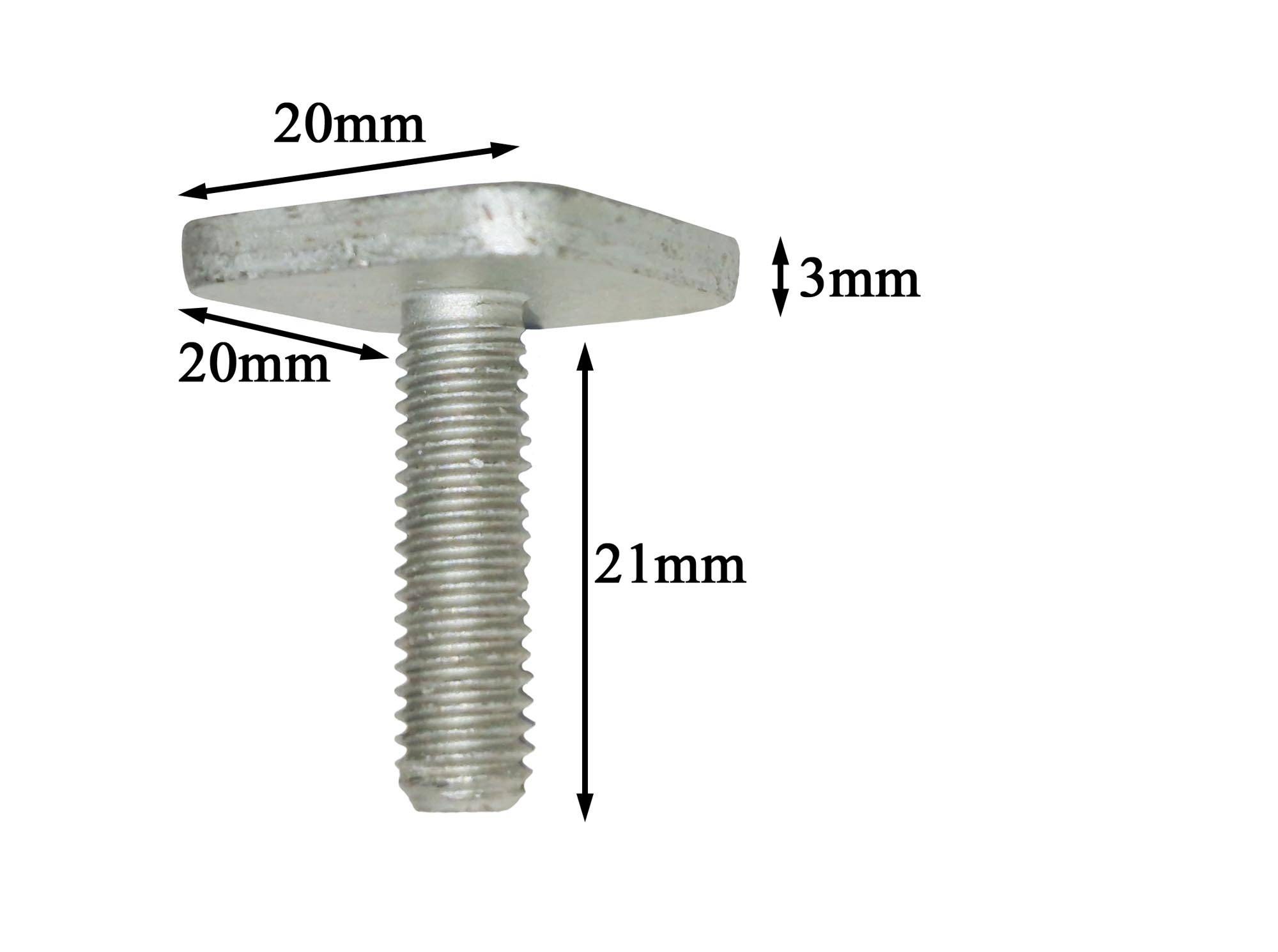 4 Nutsteine M6x21mm Dachträger Relingträger T-Nut Adapter Nutensteine Brio Kopf 20x20