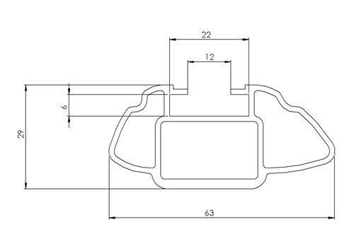 Alu Relingträger Aurilis Trek CC kompatibel mit für Mercedes V-Klasse (Bus 5 Türer) ab 2014
