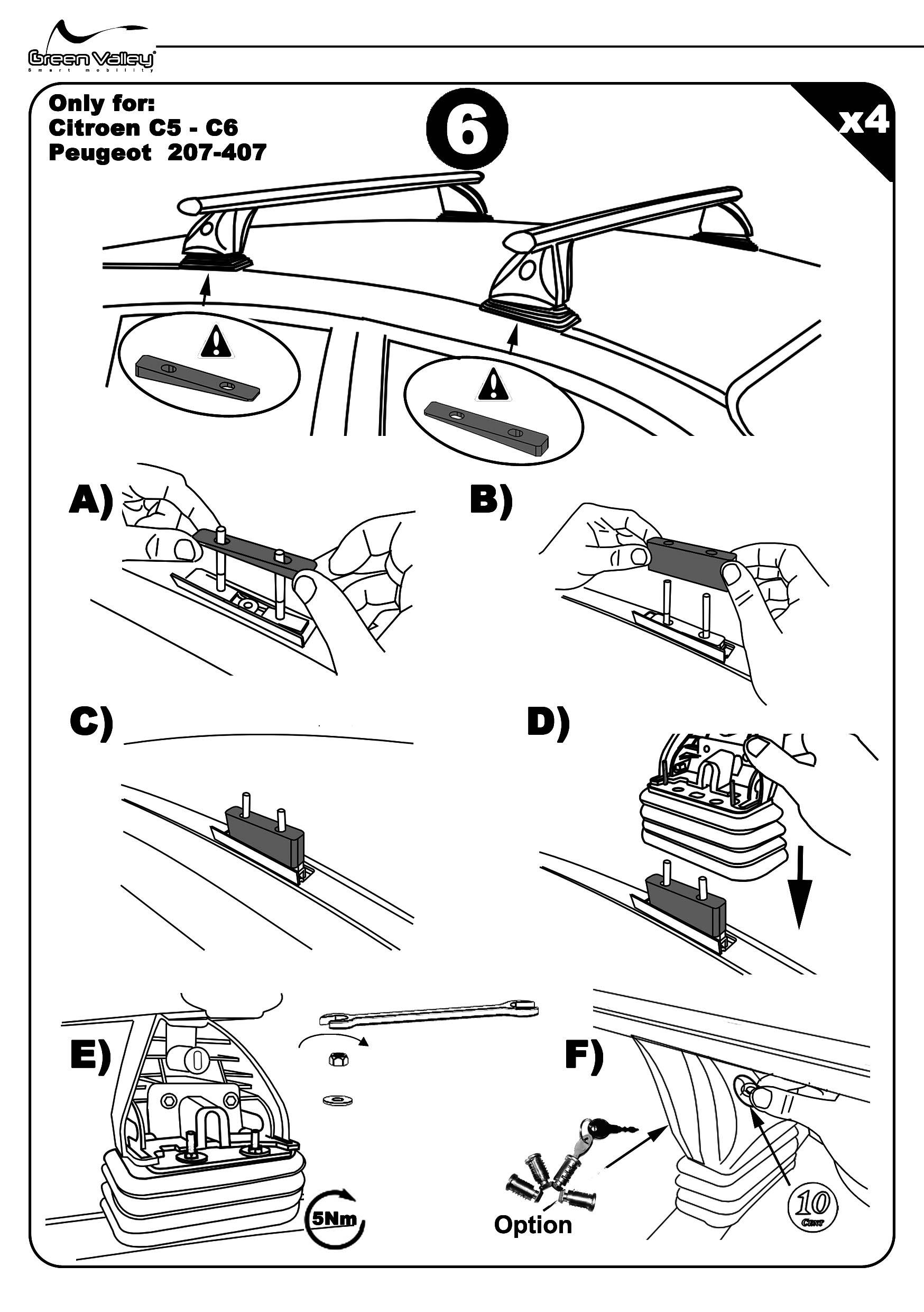 Dachbox VDPBA320 320Ltr carbonlook abschließbar + Stahl Dachträger Aurilis VDP kompatibel mit für Citroen C5 II (4Türer) ab 2008