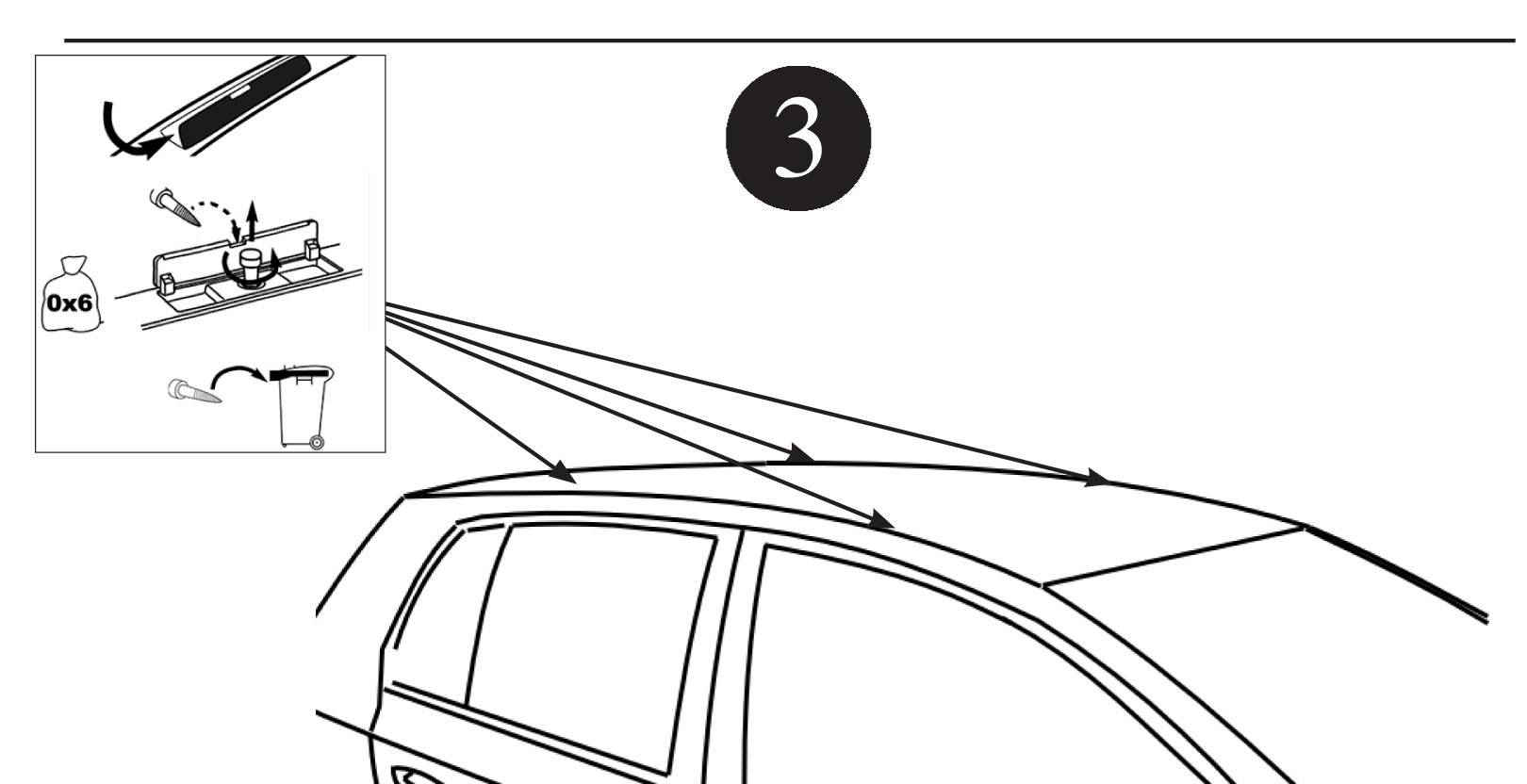 Dachträger Aurilis VDP kompatibel mit für Saab 9-3 (4 Türer) 2003-2013