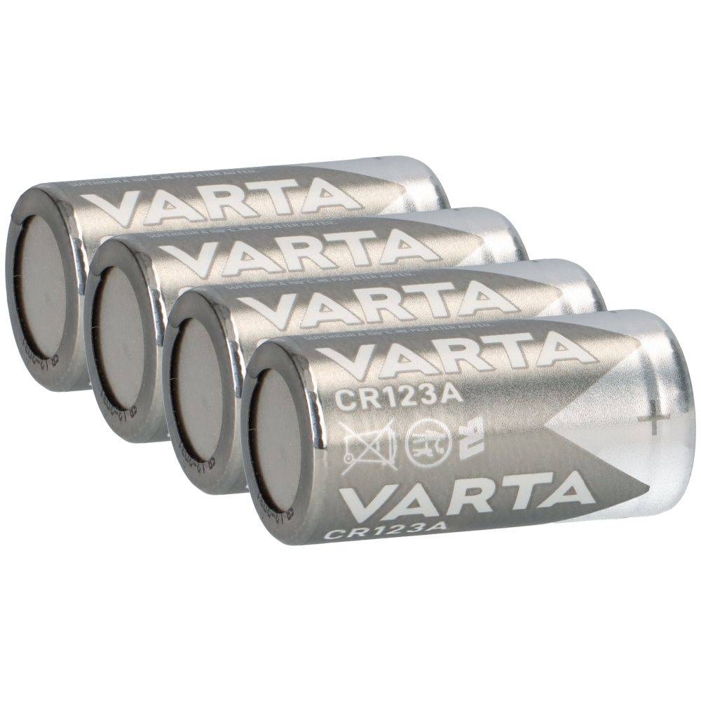 4x VARTA CR123A Lithium Batterie 3V 1480 mAh – CR17345 – 1er Blister