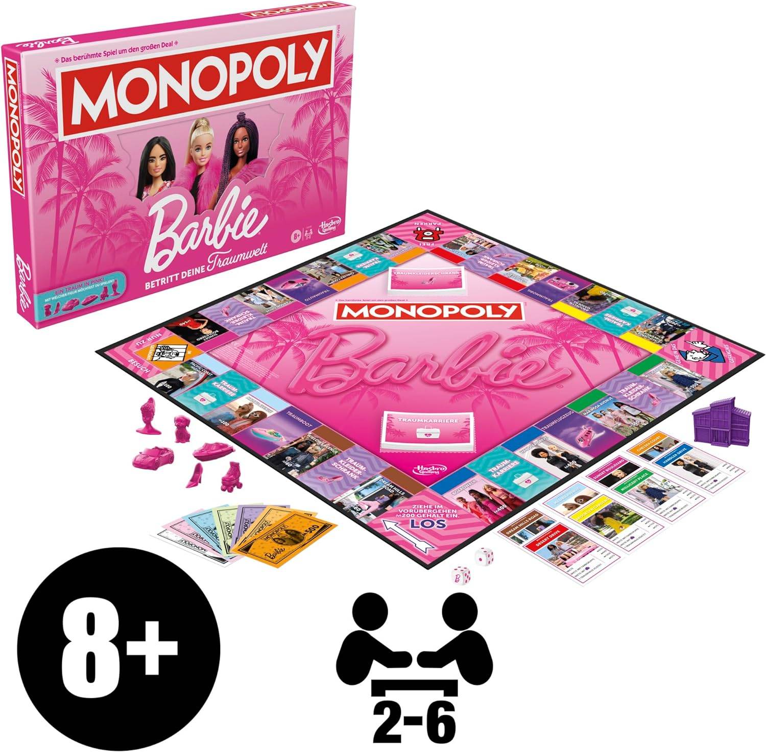 Monopoly - Barbie Brettspiel Gesellschaftsspiel Spiel