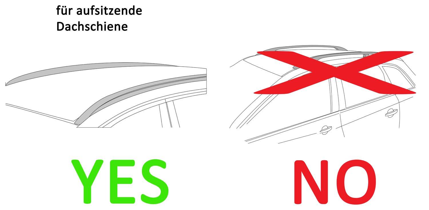 Dachbox VDPMAA460 460Ltr schwarz matt abschließbar + Dachträger/Relingträger VDP KING1 kompatibel mit für Audi A4 (B9/8W) Avant (5 Türer) ab 15