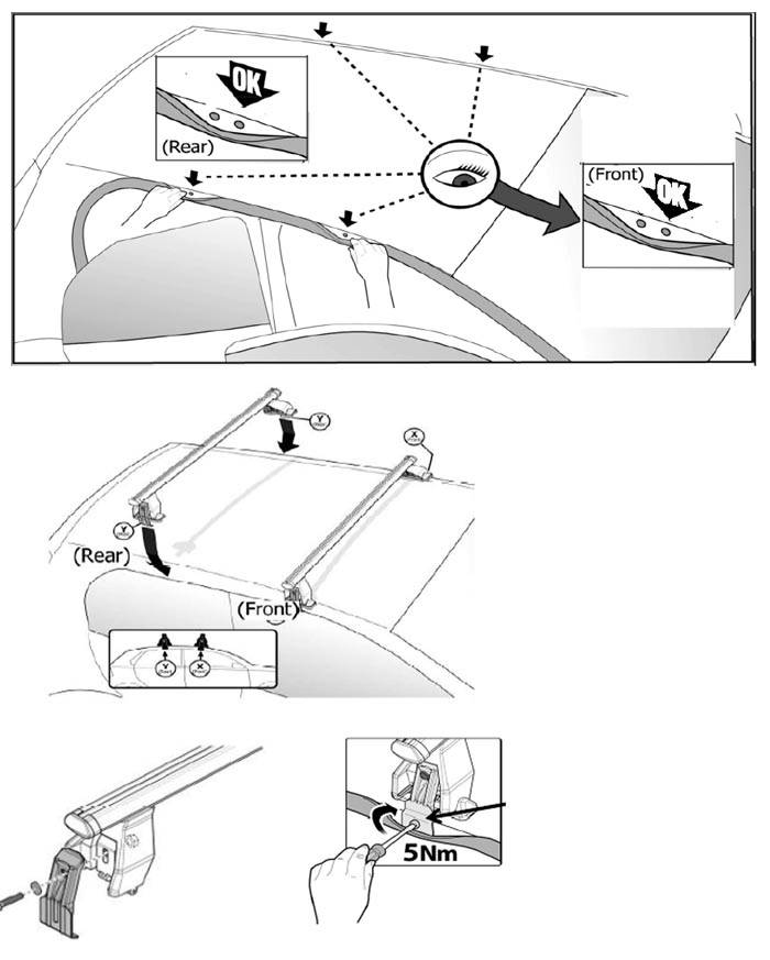 Dachträger Menabo Tema kompatibel mit für Renault Grand Modus (Steilheck 5 Türer) 2007-2013