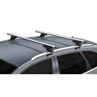 Alu Dachträger Tiger kompatibel mit für Mitsubishi Outlander PHEV ab 2014 aufliegende Dachreling Alu Dachträger Tiger kompatibel mit für Mitsubishi Outlander PHEV ab 2014 aufliegende Dachreling