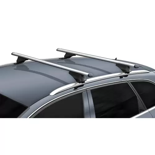 Alu Dachträger Tiger kompatibel mit für Mitsubishi Outlander PHEV ab 2014 aufliegende Dachreling Alu Dachträger Tiger kompatibel mit für Mitsubishi Outlander PHEV ab 2014 aufliegende Dachreling