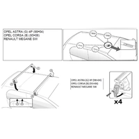 Dachträger Menabo Tema kompatibel mit für Renault Megane SW (Kombi 5 Türer) 1995-2003 Aluminium Dachträger Menabo Tema kompatibel mit für Renault Megane SW (Kombi 5 Türer) 1995-2003 Aluminium