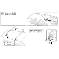 Dachträger Menabo Tema kompatibel mit für Seat Cordoba (Kombi 5 Türer) 1993-2002 Dachträger Menabo Tema kompatibel mit für Seat Cordoba (Kombi 5 Türer) 1993-2002