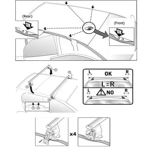 Dachträger Menabo Tema kompatibel mit für VW Bora (Stufenheck 4 Türer) 1998-2003 Aluminium Dachträger Menabo Tema kompatibel mit für VW Bora (Stufenheck 4 Türer) 1998-2003 Aluminium